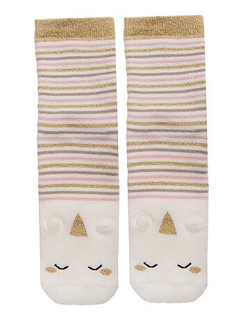 Chaussettes anti-dérapantes ultra confortables, avec picots antidérapants fille Isotoner