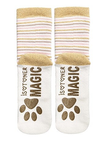 Chaussettes anti-dérapantes ultra confortables, avec picots antidérapants fille Isotoner
