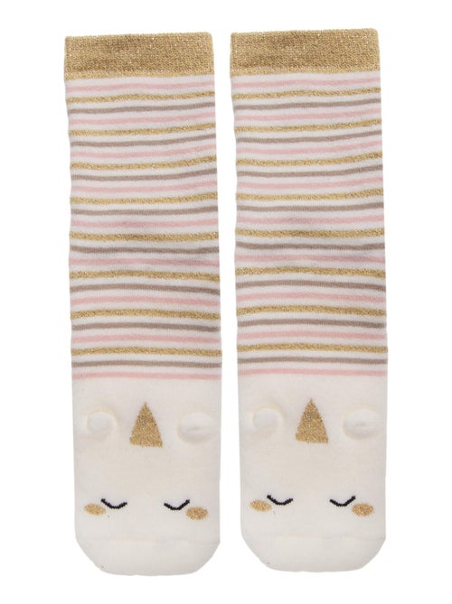 Chaussettes anti-dérapantes ultra confortables, avec picots antidérapants fille Isotoner - Kiabi