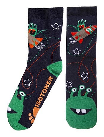 Chaussettes anti-dérapantes ultra confortables, avec picots antidérapants garçon Isotoner
