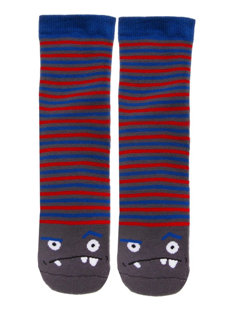 Chaussettes anti-dérapantes ultra confortables, avec picots antidérapants Multicolore - Kiabi