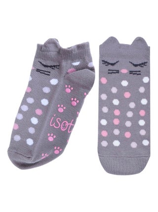Chaussettes antidérapantes enfant chat 5/8 ans Isotoner