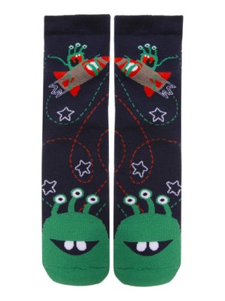Chaussettes antidérapantes enfant extraterrestre 5/8 ans Isotoner