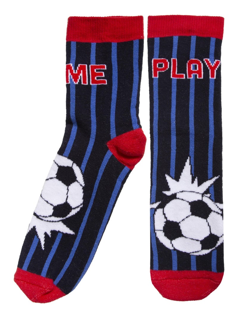 Chaussettes antidérapantes Enfant Foot Multicolore - Kiabi