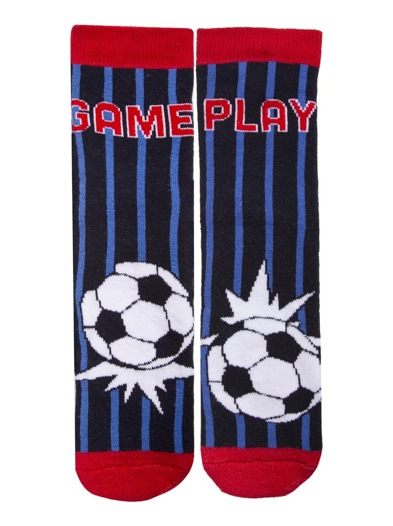 Chaussettes antidérapantes Enfant Foot Multicolore - Kiabi