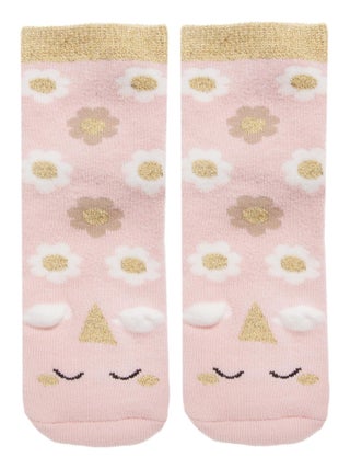 Chaussettes antidérapantes enfant licorne rose 1/4 ans Isotoner