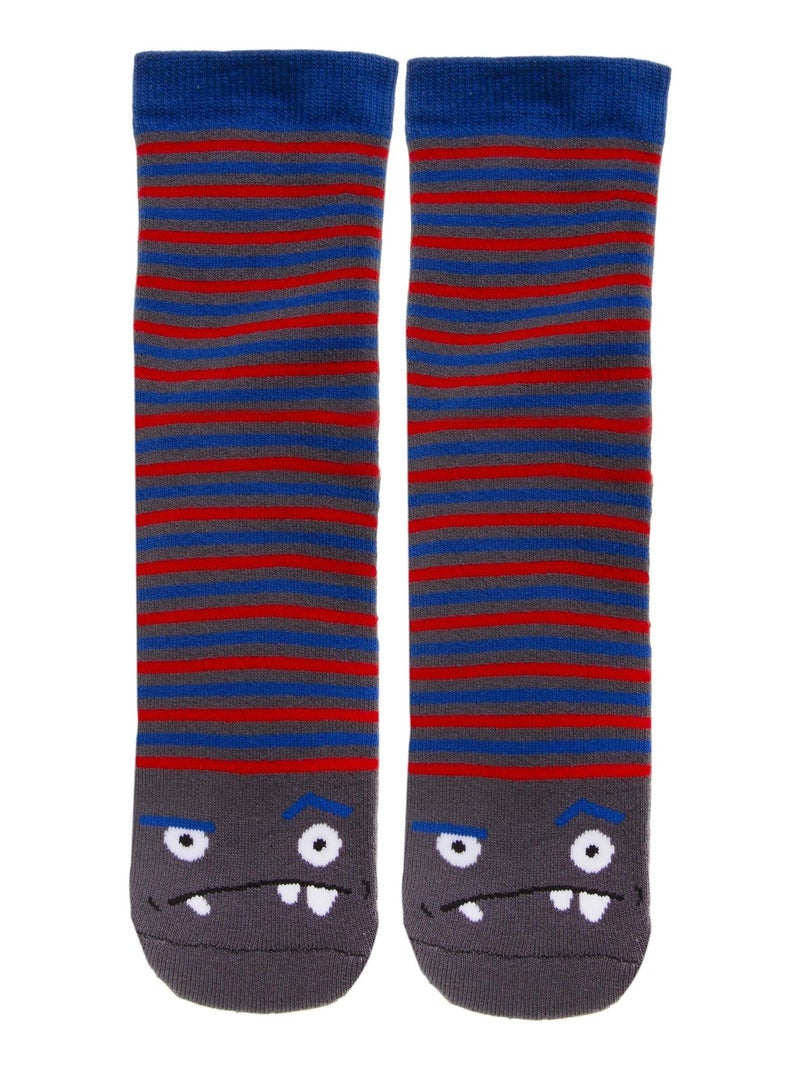 Chaussettes antidérapantes enfant monstre 5/8 ans Isotoner Multicolore - Kiabi
