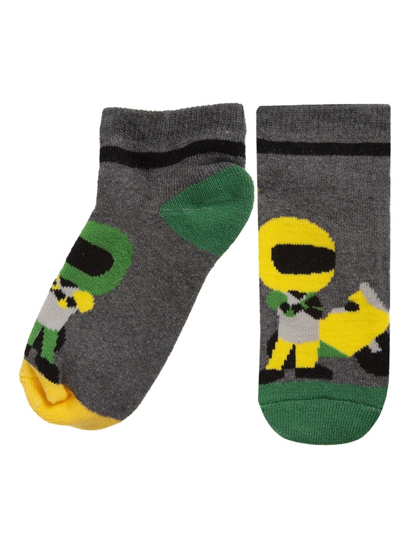Chaussettes antidérapantes Enfant Moto 19/26 Gris - Kiabi