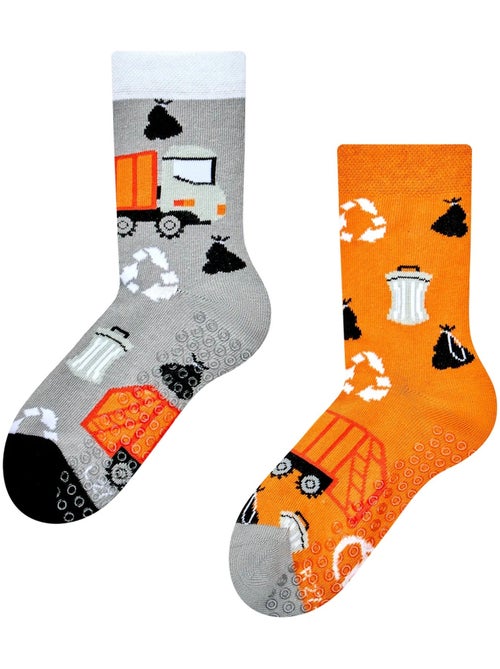 Chaussettes antidérapantes enfants camion poubelle - Kiabi Chaussettes antidérapantes enfants camion poubelle - Kiabi