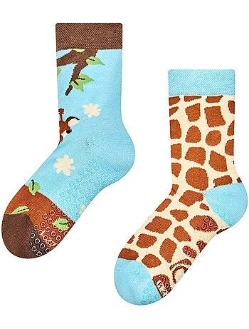Chaussettes antidérapantes enfants girafe