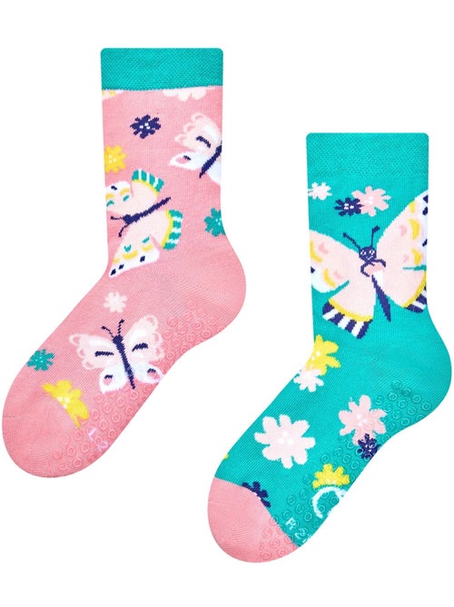 Chaussettes antidérapantes enfants papillons - Kiabi Chaussettes antidérapantes enfants papillons - Kiabi