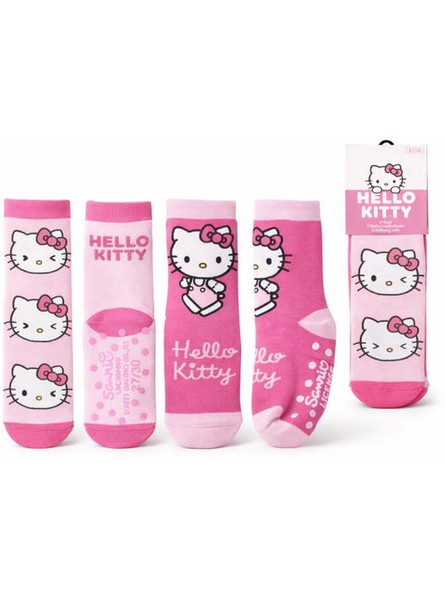 Chaussettes antidérapantes Hello Kitty enfant - pack de 2 paires - Kiabi