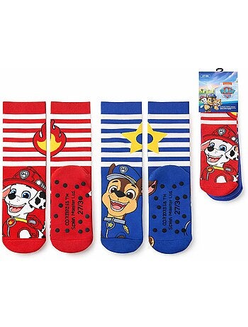 Chaussettes antidérapantes Pat' Patrouille enfant - pack de 2 paires