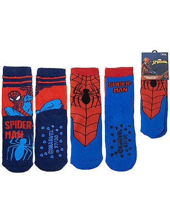 Chaussettes antidérapantes Spiderman enfant - pack de 2 paires