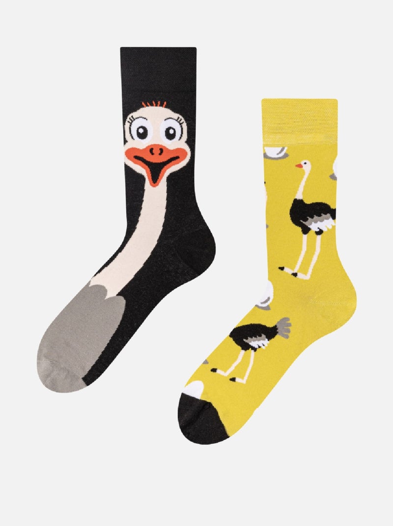 Chaussettes Autruche Noir Jaune - Kiabi