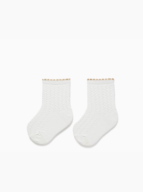 Chaussettes avec jacquard et lurex - Kiabi