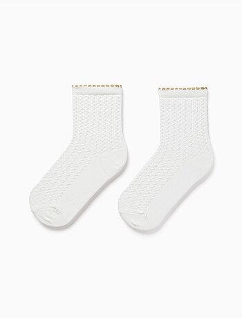 Chaussettes avec jacquard et lurex
