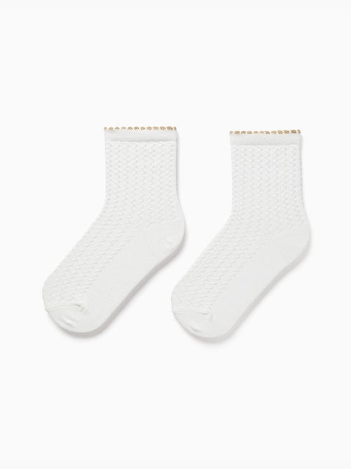 Chaussettes avec jacquard et lurex - Kiabi
