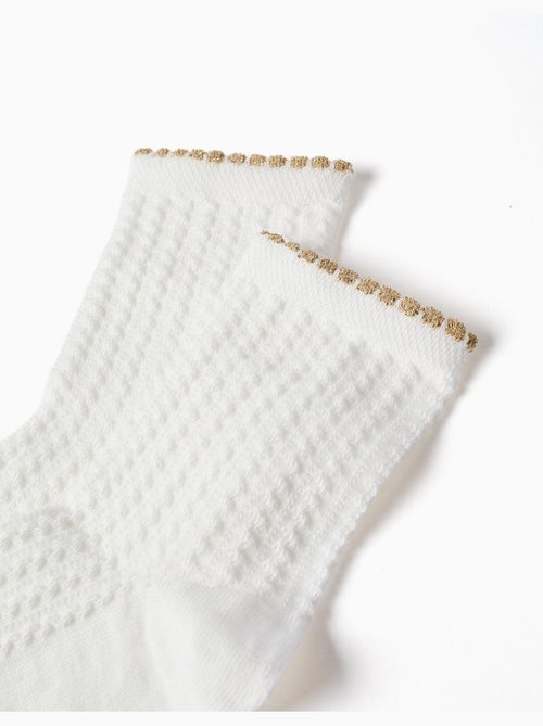 Chaussettes avec jacquard et lurex - Kiabi