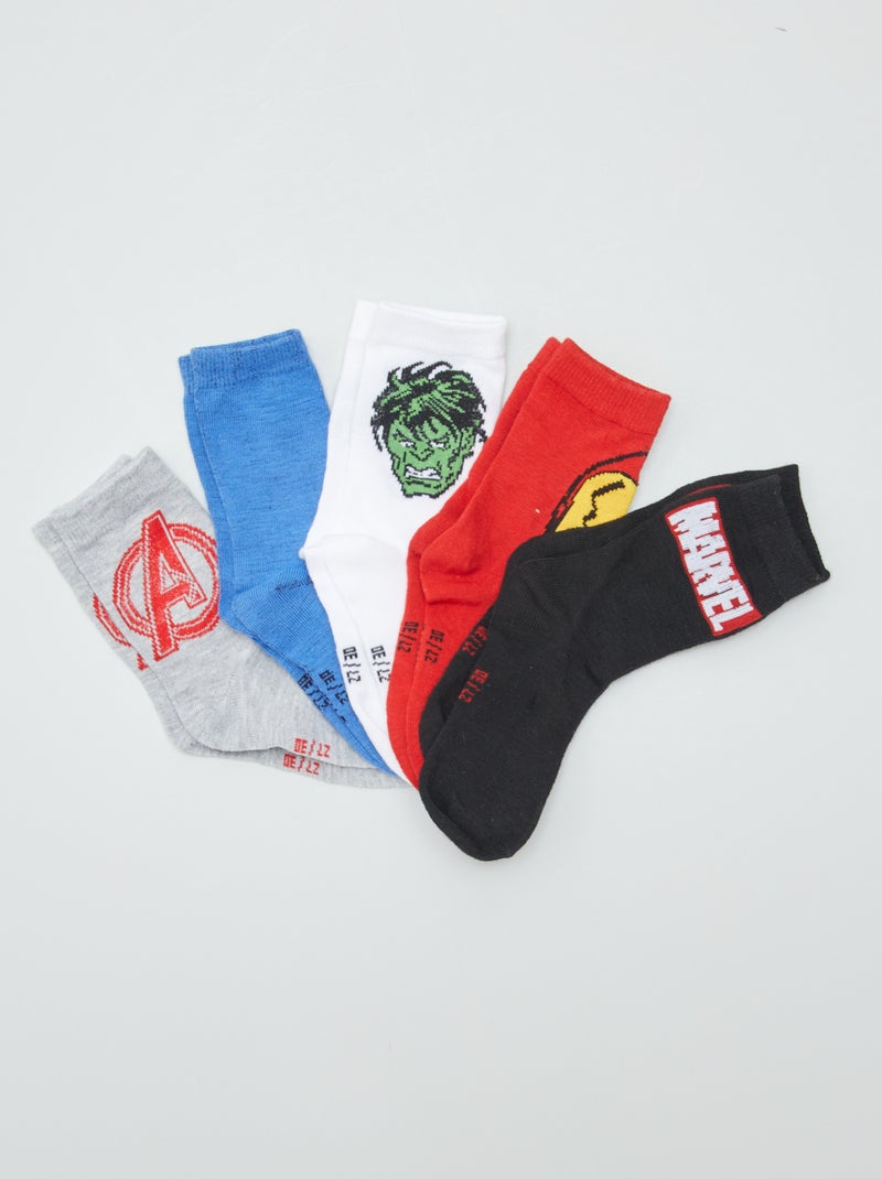 Chaussettes 'Avengers' - lot de 5 Rouge - Kiabi