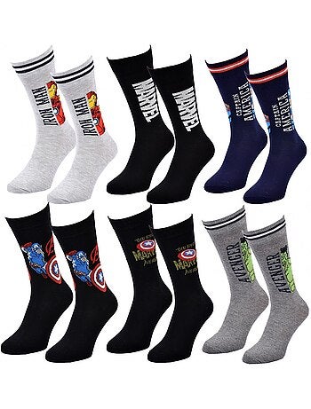 Chaussettes AVENGERS - Pack de 6