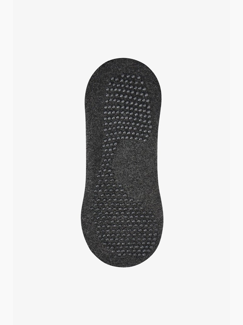 Chaussettes ballerines en éponge penti Gris Noir - Kiabi