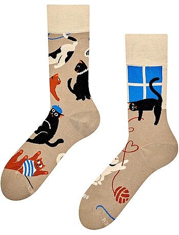 Chaussettes bambou chats amoureux