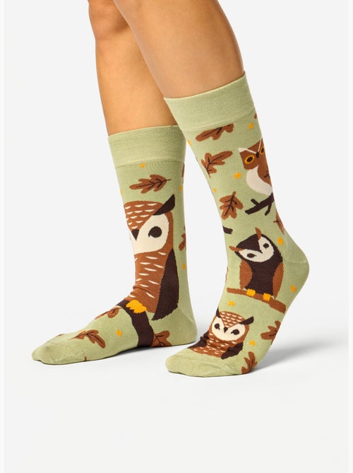 Chaussettes Bambou Hiboux - Kiabi