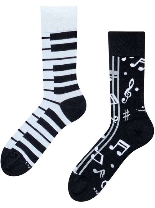 Chaussettes Bambou Musique et Piano - Kiabi