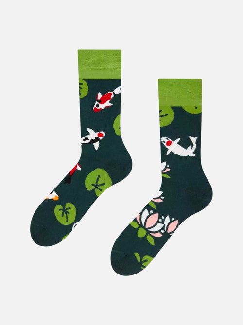 Chaussettes Bambou Poissons Koï et Nénuphars - Kiabi