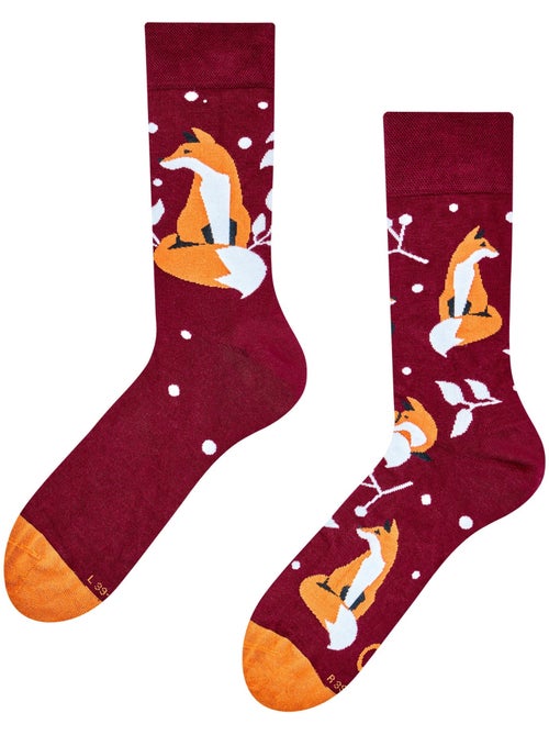 Chaussettes Bambou Renard & Feuilles - Kiabi