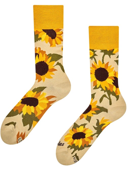 Chaussettes bambou tournesols - Kiabi