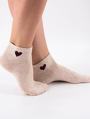 Chaussettes Basses Coeur Côté
