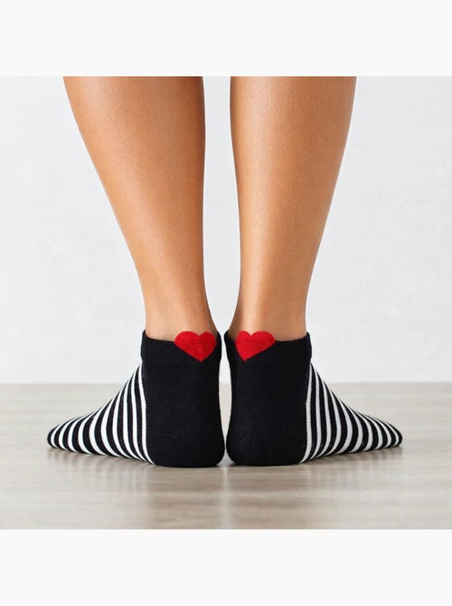 Chaussettes Basses Coup de Coeur Marine - Kiabi