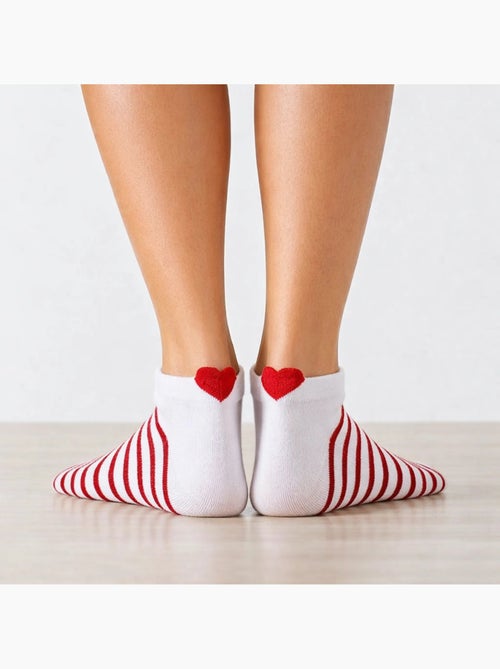 Chaussettes Basses Coup de Coeur Marine - Kiabi