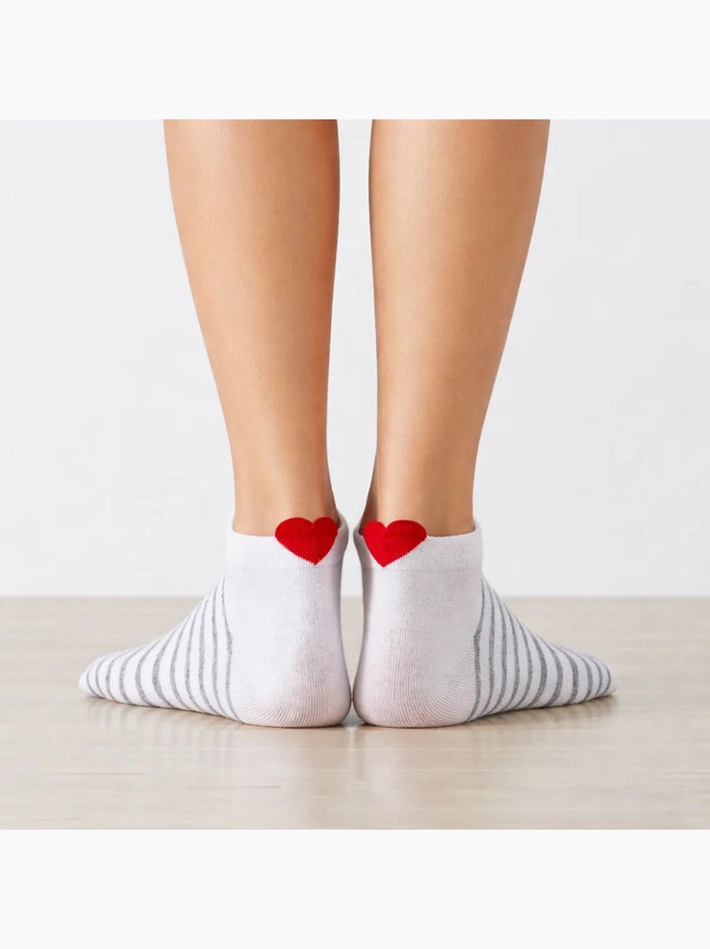 Chaussettes Basses Coup de Coeur Marine Noir Blanc - Kiabi