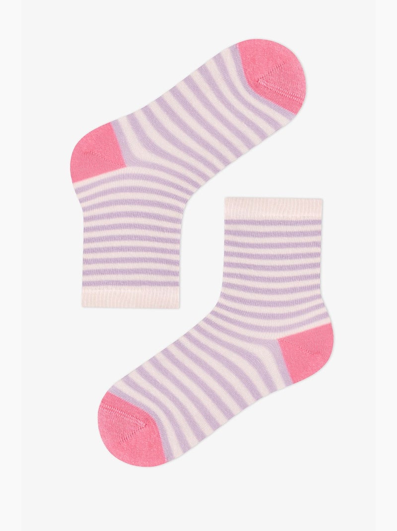 Chaussettes basses double paire en coton unicorn carousel fille penti Violet/Rose - Kiabi