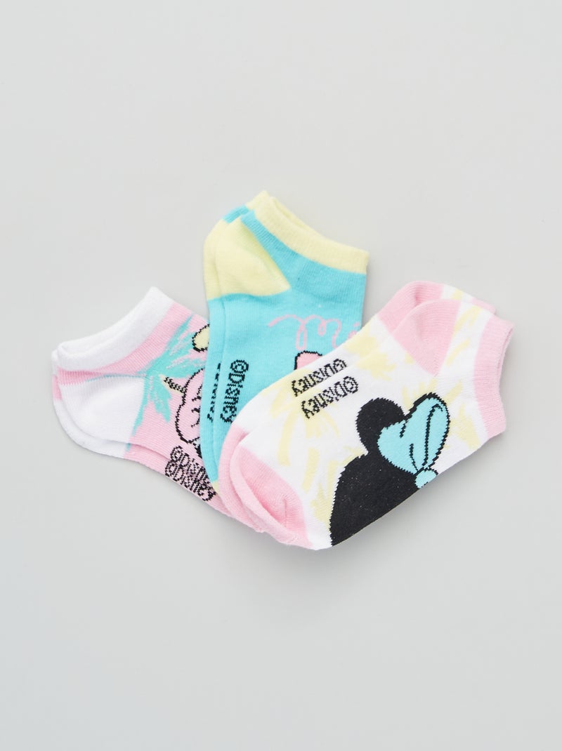 Chaussettes basses 'Minnie' - Lot de 3 rose - Kiabi