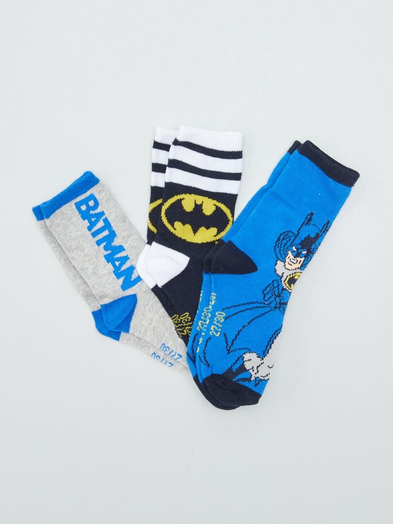 Chaussettes 'Batman' bleu/gris - Kiabi