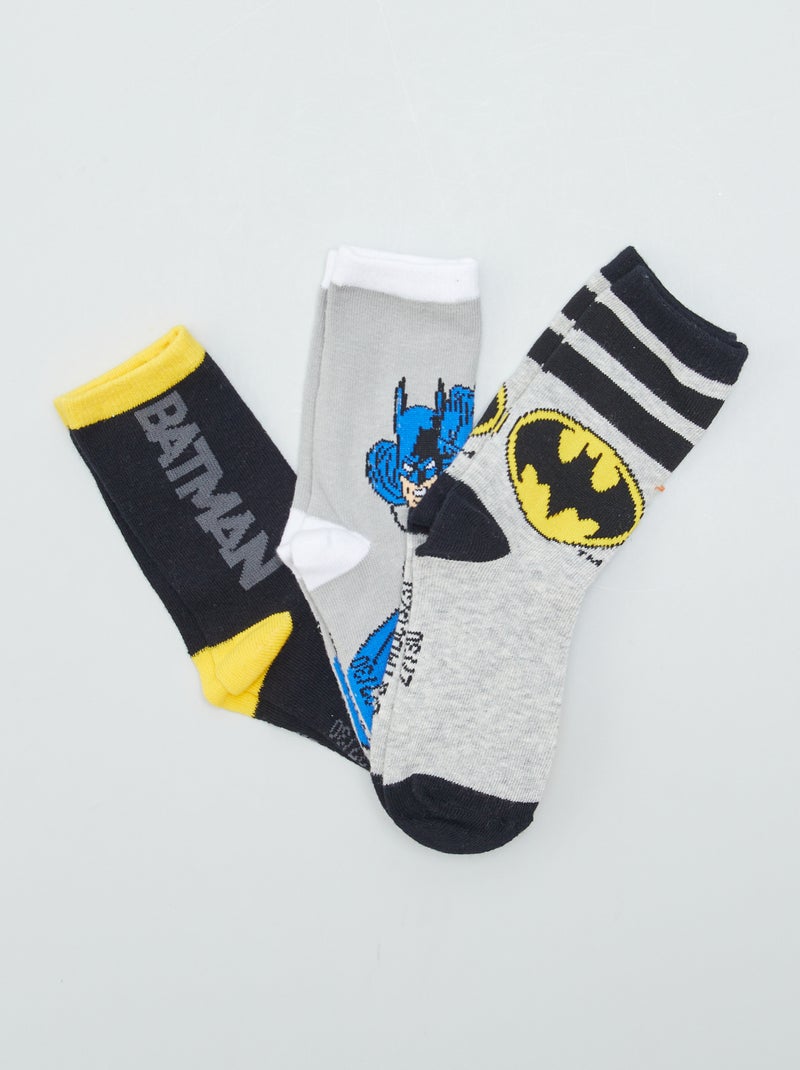 Chaussettes 'Batman' noir/gris - Kiabi