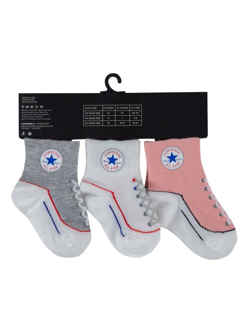 Chaussettes Bébé Converse lot de 3 - Kiabi