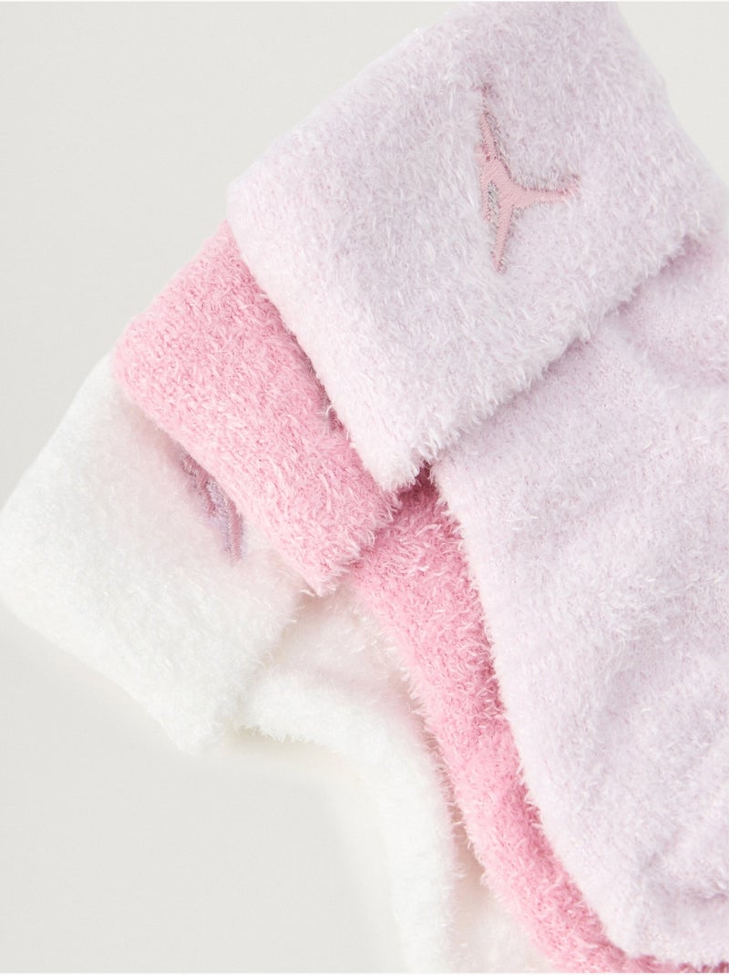 Chaussettes Bébé lot de 3 - Jordan Rose saumon - Kiabi