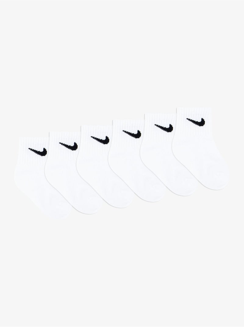 Chaussettes Bébé lot de 6 - Nike Blanc Noir - Kiabi