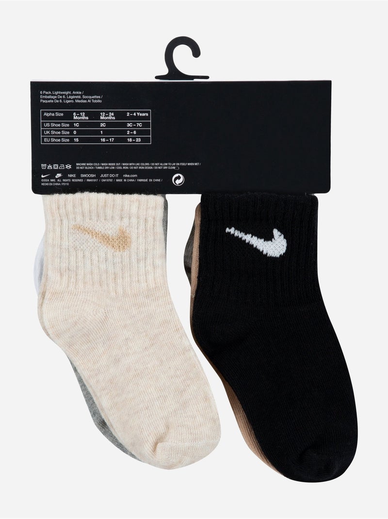 Chaussettes Bébé lot de 6 - Nike Multicolore - Kiabi