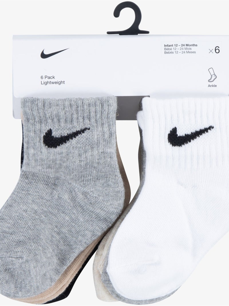 Chaussettes Bébé lot de 6 - Nike Multicolore - Kiabi