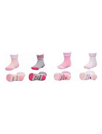 Chaussettes bébé naissance humour Confort et qualité - Pack de 4