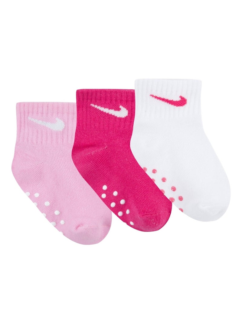 Chaussettes Bébé Nike Core gripper unisex 3 pack Blanc - Kiabi