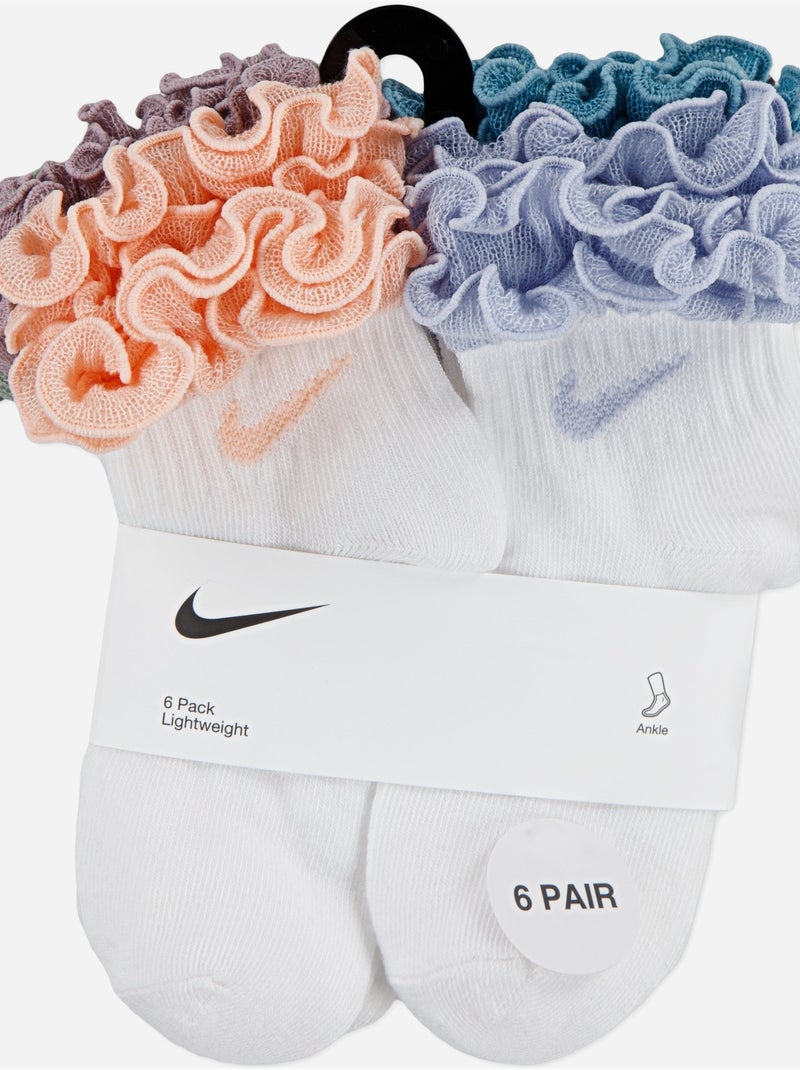 Chaussettes Bébé pack de 6 - Nike Blanc - Kiabi