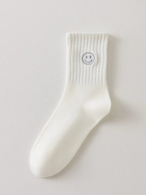 Chaussettes Blanches Smiley - Kiabi
