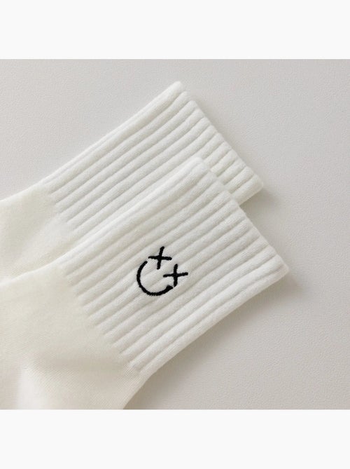 Chaussettes Blanches Smiley - Kiabi